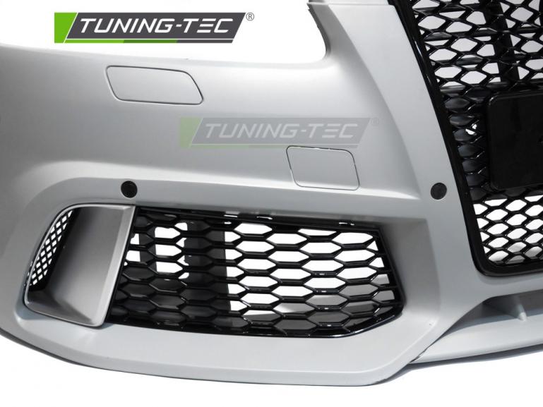 Preview: Upgrade Frontstoßstange Sport für Audi A6 C6 04-11 inkl. Zubehör in Hochglanz schwarz