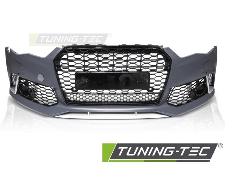 Preview: Upgrade Frontstoßstange Sport für Audi A6 C7 14-18 inkl. Zubehör in Hochglanz schwarz