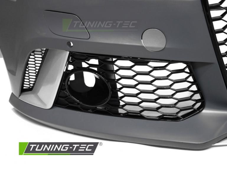 Preview: Upgrade Frontstoßstange Sport für Audi A6 C7 14-18 inkl. Zubehör in Hochglanz schwarz