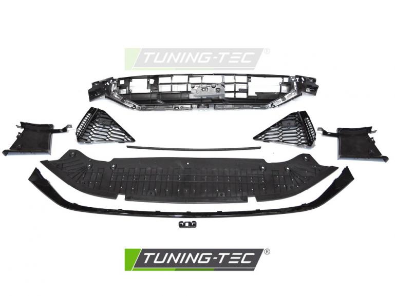 Upgrade Frontstoßstange Sport PDC für Audi A6 C8 18-22 inkl. Zubehör in Hochglanz schwarz