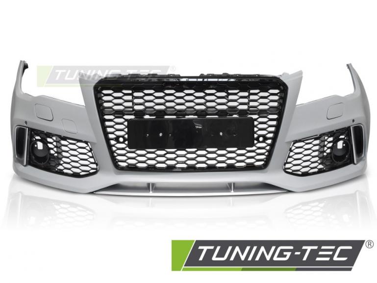 Preview: Upgrade Frontstoßstange Sport PDC für Audi A7 4G 10-14 inkl. Zubehör in Hochglanz schwarz