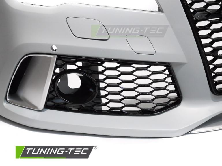 Preview: Upgrade Frontstoßstange Sport PDC für Audi A7 4G 10-14 inkl. Zubehör in Hochglanz schwarz