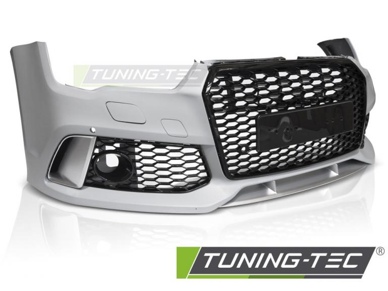 Upgrade Frontstoßstange Sport PDC für Audi A7 4G 14-18 inkl. Zubehör in Hochglanz schwarz