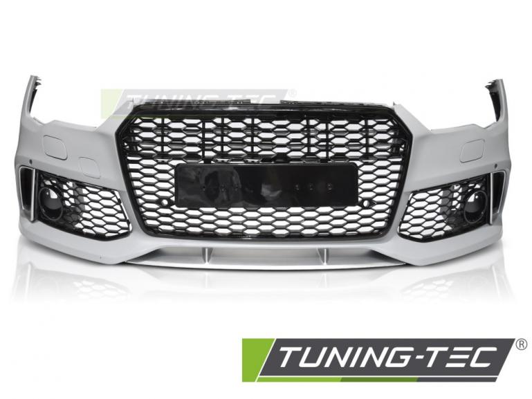 Upgrade Frontstoßstange Sport PDC für Audi A7 4G 14-18 inkl. Zubehör in Hochglanz schwarz