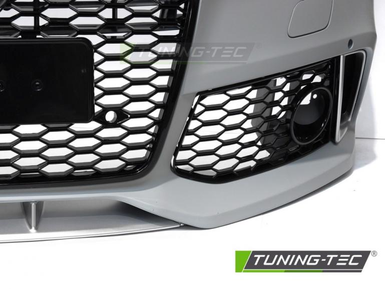 Upgrade Frontstoßstange Sport PDC für Audi A7 4G 14-18 inkl. Zubehör in Hochglanz schwarz