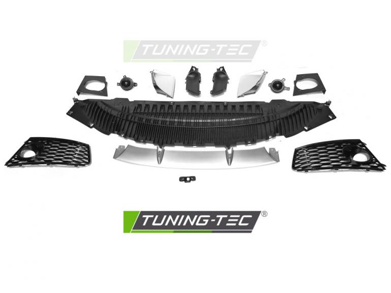 Upgrade Frontstoßstange Sport PDC für Audi A7 4G 14-18 inkl. Zubehör in Hochglanz schwarz