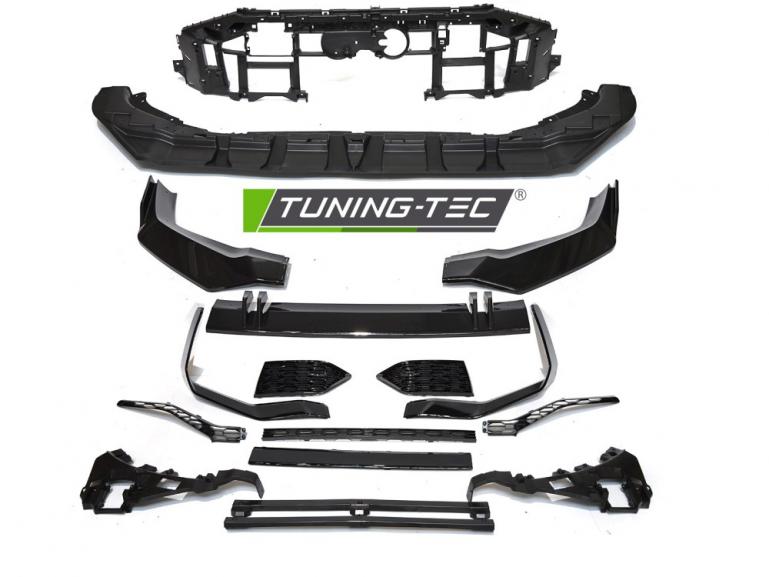 Preview: Upgrade Frontstoßstange Sport für Audi Q8 (4M) 18+ inkl. Zubehör in Hochglanz schwarz