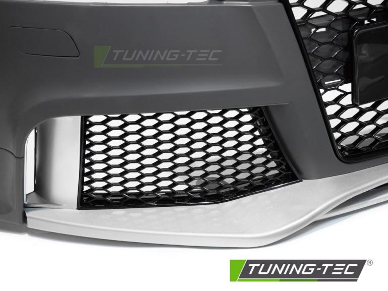 Upgrade Frontstoßstange Sport für Audi TT 8J 06-14 inkl. Zubehör in Hochglanz schwarz / Silber matt