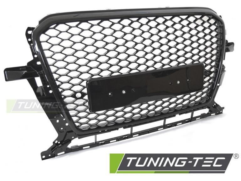 Upgrade Sportgrill / Kühlergrill passend für Audi Q5 8R Facelift 12-16 Hochglanz schwarz