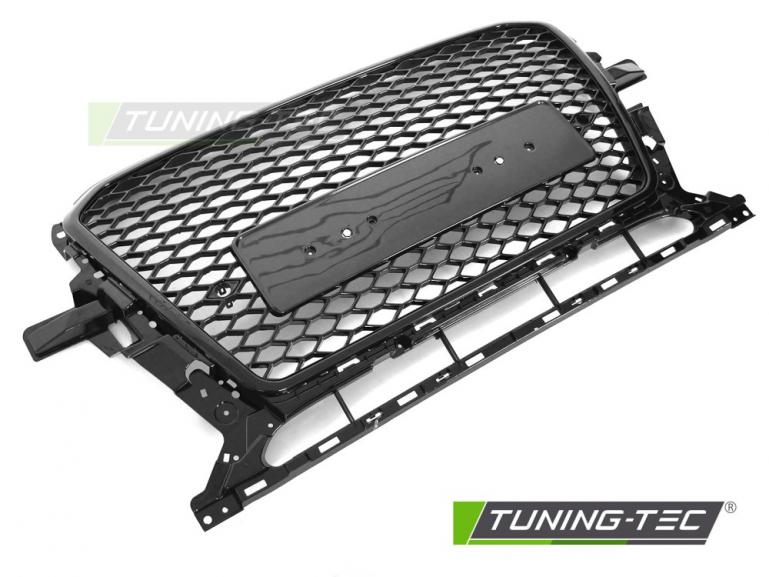 Preview: Upgrade Sportgrill / Kühlergrill passend für Audi Q5 8R Facelift 12-16 Hochglanz schwarz