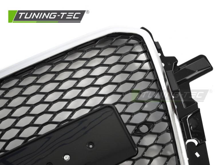 Preview: Upgrade Sportgrill / Kühlergrill passend für Audi Q5 8R Facelift 12-16 Hochglanz schwarz/Chrom