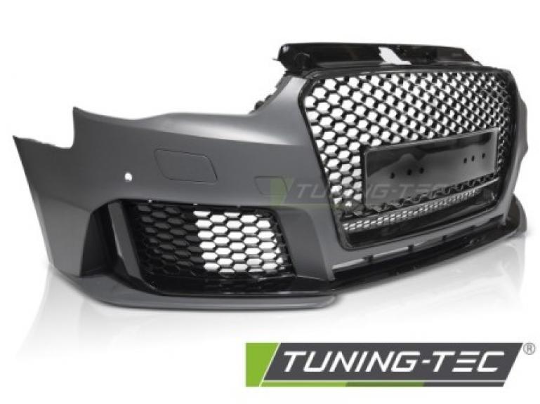 Upgrade Sport Design Frontstoßstange passend für Audi A3 8V Limousine 12-16 inkl. Zubehör in Hochglanz schwarz mit PDC