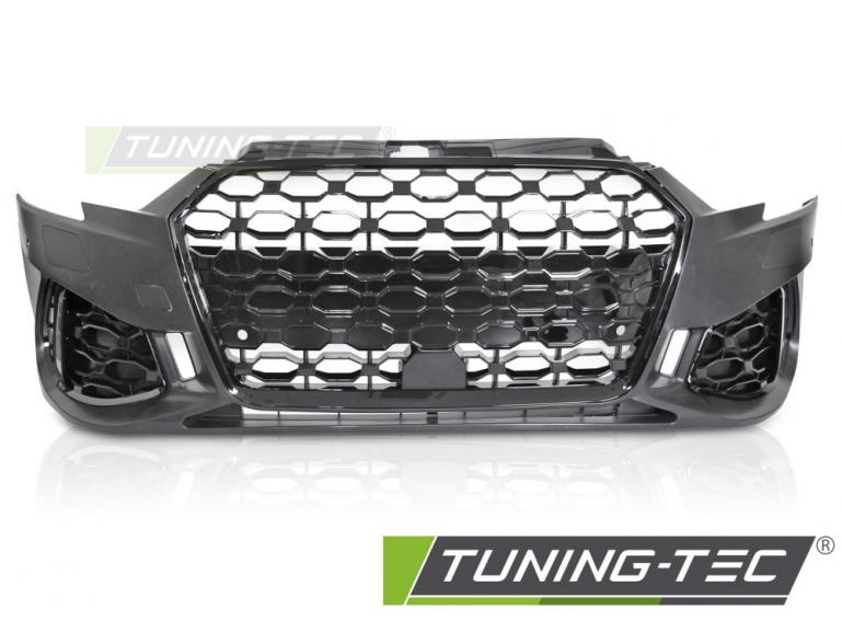 Preview: Upgrade Sport Design Frontstoßstange passend für Audi A3 8V Sportback Facelift 17-20 inkl. Zubehör in Hochglanz schwarz mit PDC+ACC
