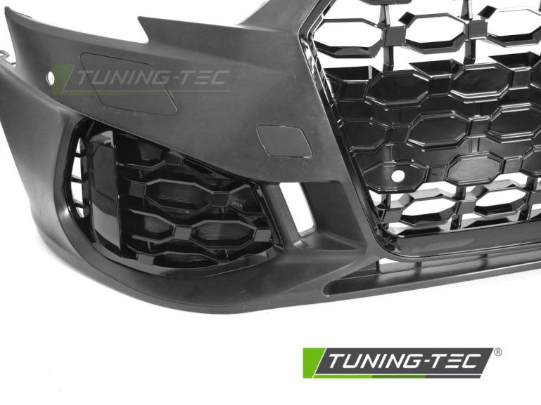 Preview: Upgrade Sport Design Frontstoßstange passend für Audi A3 8V Sportback Facelift 17-20 inkl. Zubehör in Hochglanz schwarz mit PDC+ACC