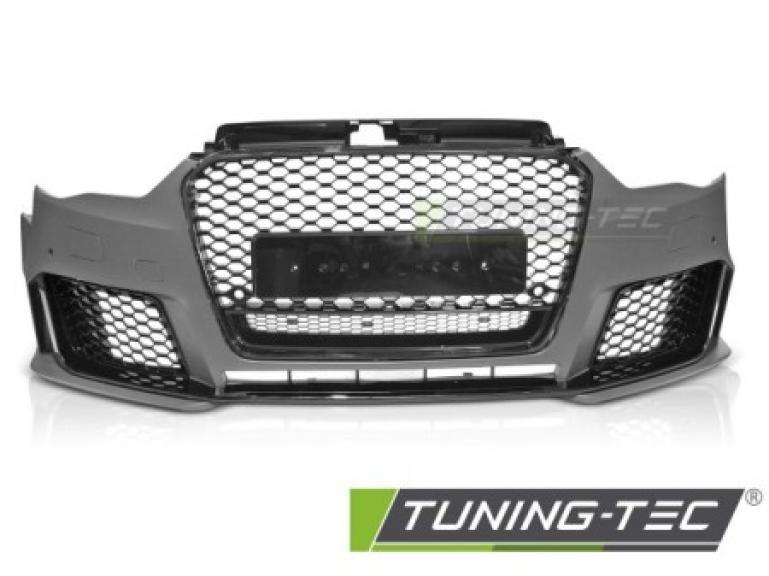Preview: Upgrade Sport Design Frontstoßstange passend für Audi A3 8V Limousine 12-16 inkl. Zubehör in Hochglanz schwarz mit PDC