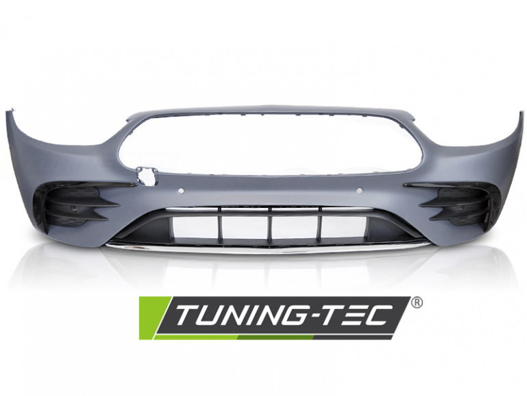 Upgrade Design Frontstoßstange für Mercedes-Benz E-Klasse W213/S213 Lim./T-Modell 20-23 mit PDC chrom/schwarz glanz