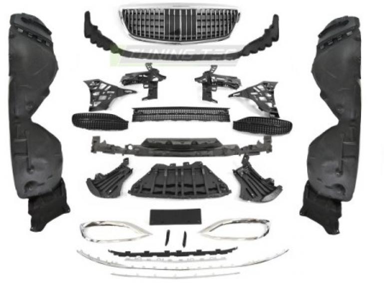 Preview: Upgrade Design Frontstoßstange für Mercedes-Benz S-Klasse W222 Mopf (Facelift) 18-22 mit PDC & AAC