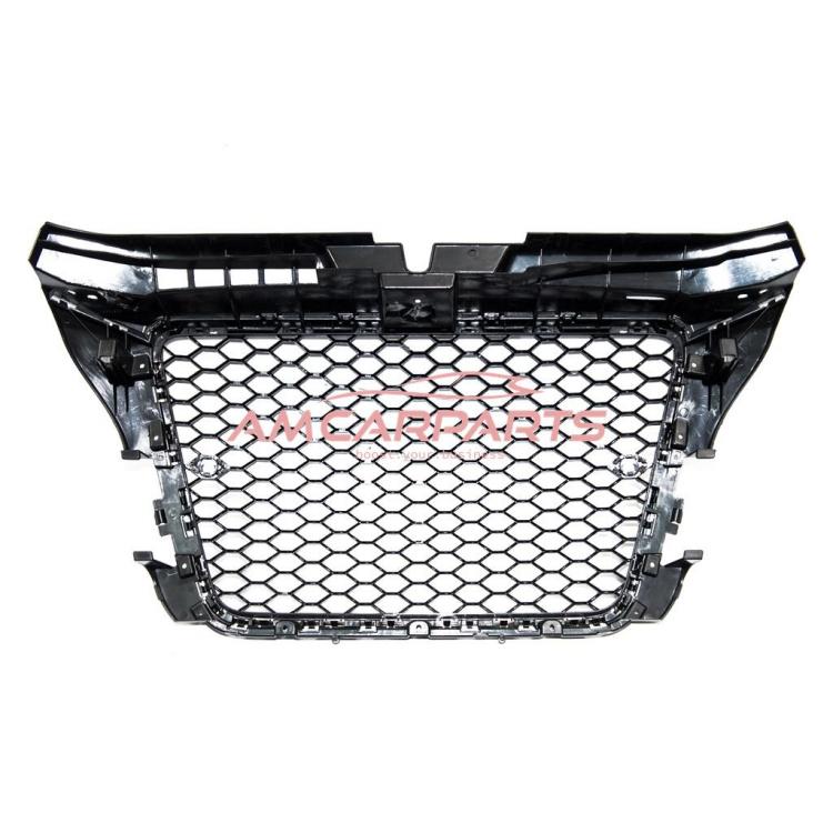 Preview: Upgrade Sportgrill / Kühlergrill für Audi A3 8P Facelift 08-12 Hochglanz Schwarz / Chrom in Wabendesign