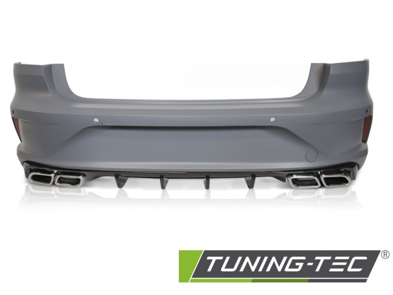 Upgrade Sport Design Heckstoßstange für VW Arteon 17-20 / 20+ Lim. Diffusor Hochglanz schwarz mit PDC und Endrohrblenden