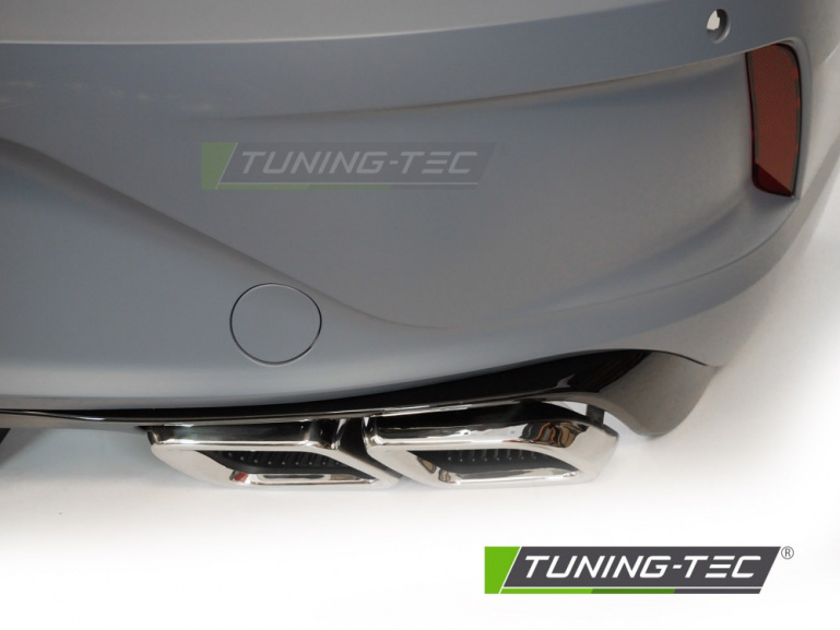 Upgrade Sport Design Heckstoßstange für VW Arteon 17-20 / 20+ Lim. Diffusor Hochglanz schwarz mit PDC und Endrohrblenden
