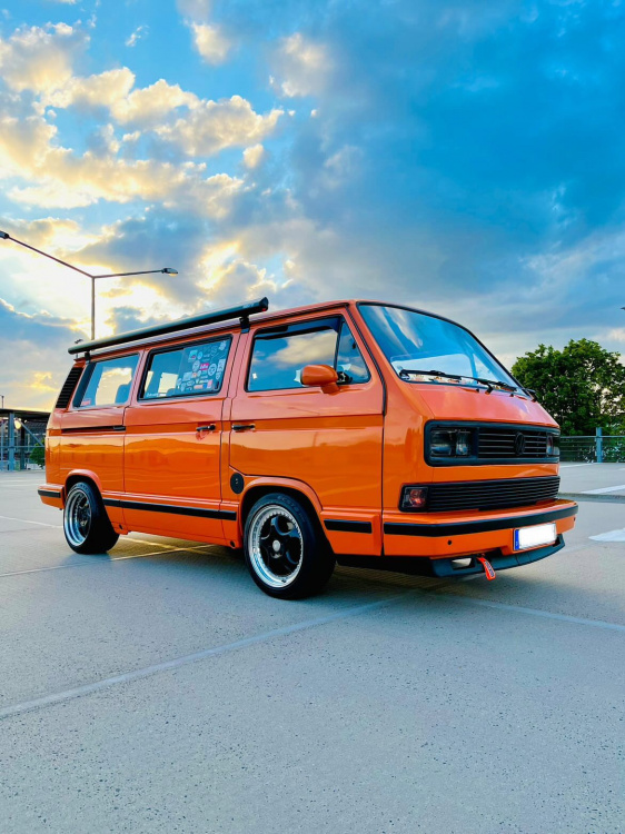 Schwarze eckige Multivan Design Doppel-Scheinwerfer für VW T3 79-92 H4