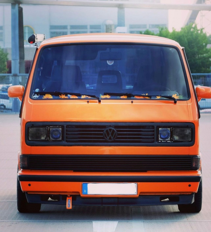 Schwarze eckige Multivan Design Doppel-Scheinwerfer für VW T3 79-92 H4