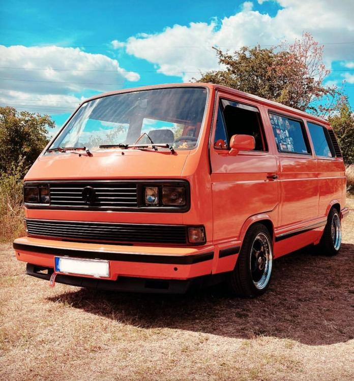 Schwarze eckige Multivan Design Doppel-Scheinwerfer für VW T3 79-92 H4