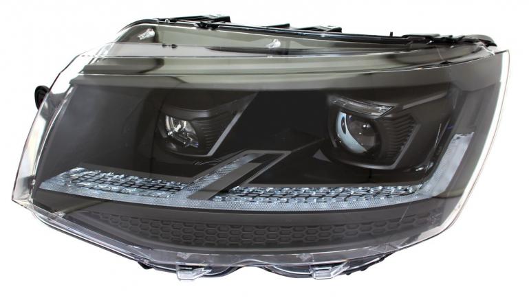 Voll LED Tagfahrlicht Scheinwerfer für VW T6 15-19 schwarz mit dynamischen LED Blinker - Black Edition