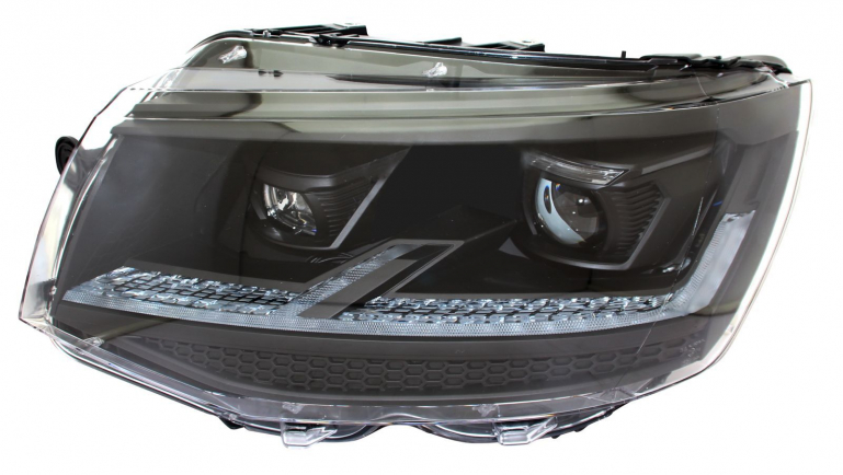 Voll LED Tagfahrlicht Scheinwerfer für VW T6 15-19 schwarz mit dynamischen LED Blinker - Black Edition