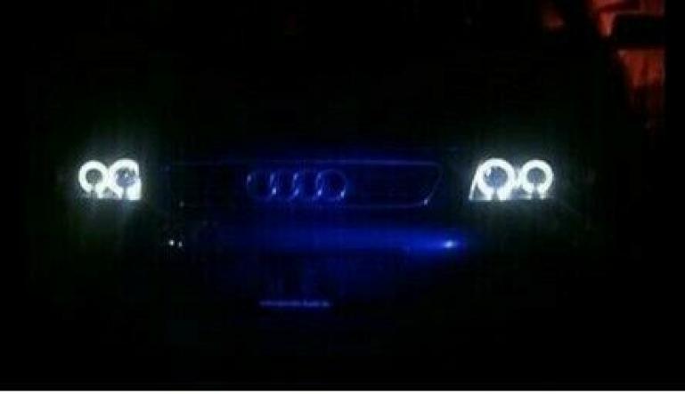 CCFL Angel Eyes Scheinwerfer für Audi A3 (8L) 96-00 schwarz