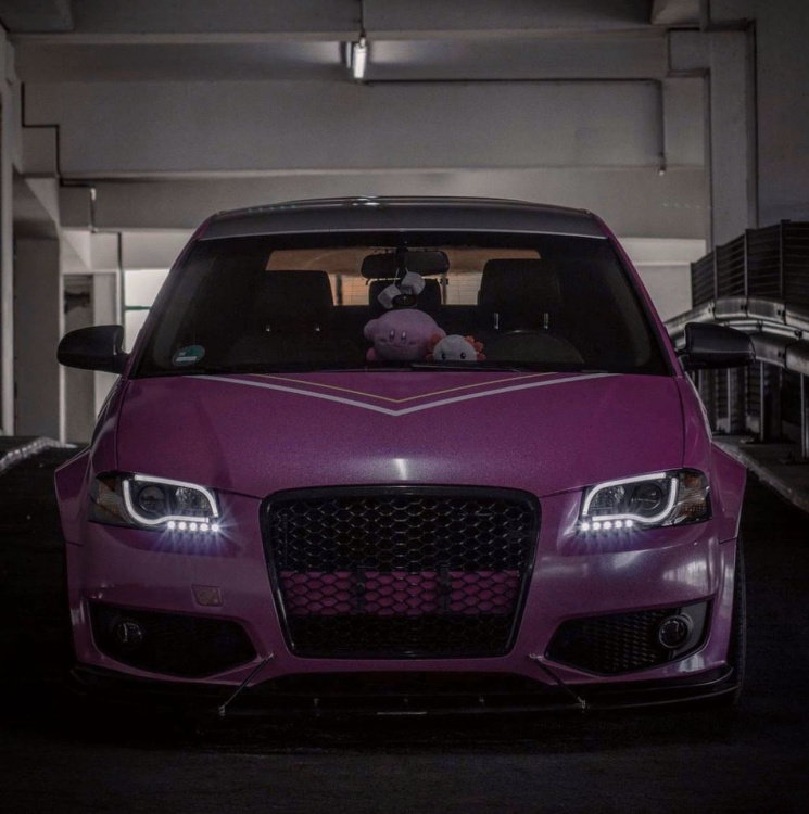 LED Tagfahrlicht - Design Scheinwerfer für Audi A3 8P 04-08 schwarz
