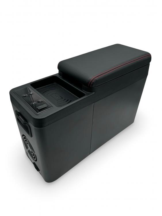 Upgrade+ "Freeze" Staufach Mittelkonsole Ablage für VW T5 03-09 mit Kühlfunktion, USB und Induktions-Ladung + App Steuerung