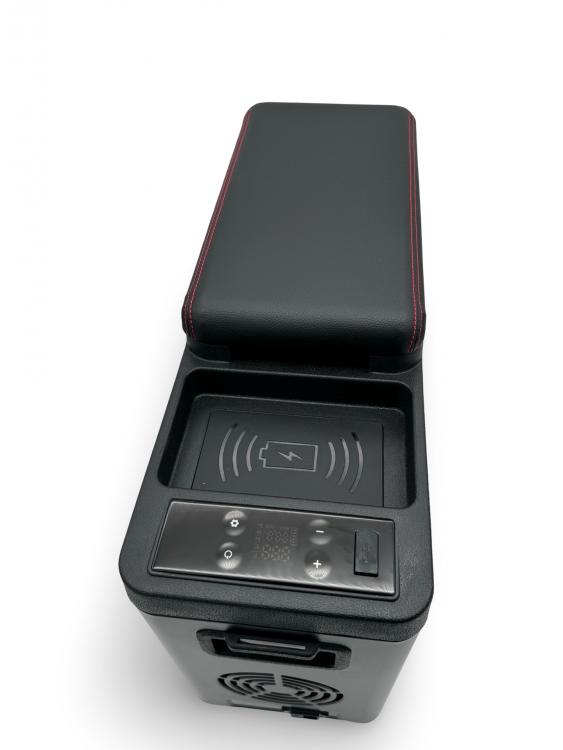 Upgrade+ "Freeze" Staufach Mittelkonsole Ablage für VW T5 03-09 mit Kühlfunktion, USB und Induktions-Ladung + App Steuerung