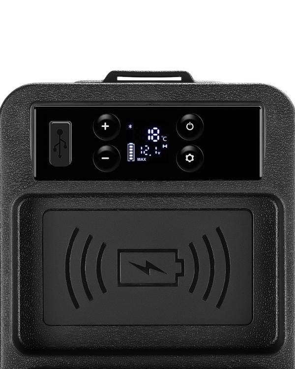 Upgrade+ "Freeze" Staufach Mittelkonsole Ablage für VW T5 03-09 mit Kühlfunktion, USB und Induktions-Ladung + App Steuerung
