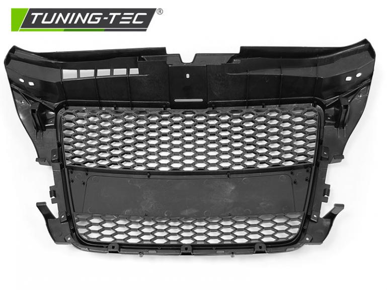 Upgrade Sportgrill / Kühlergrill für Audi A3 8P Facelift 08-12 Hochglanz schwarz in Wabendesign