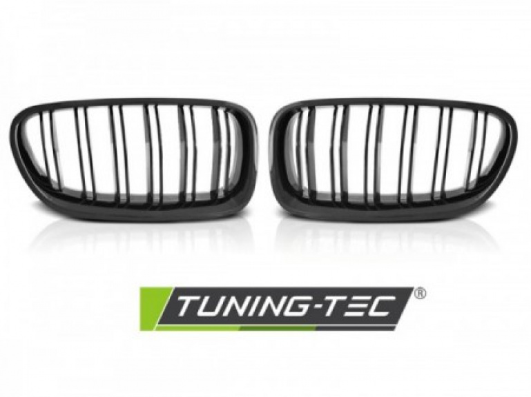 Upgrade Sportgrill Nieren für BMW 1er F20/F21 Facelift 11-16 hochglanz schwarz in Doppelsteg Design
