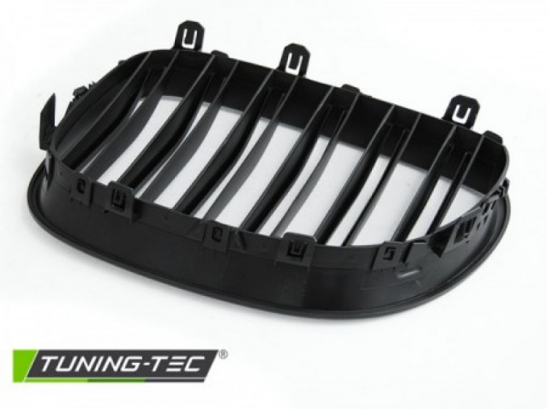 Upgrade Sportgrill / Kühlergrill Nieren für BMW 1er E87/E81/E82/E88 07-11 matt schwarz in Doppelsteg Design