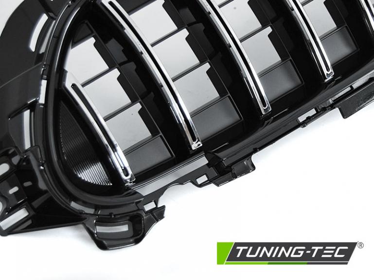 Upgrade Sportgrill / Kühlergrill für Mercedes Benz E-Klasse W213 Mopf. 20-23 schwarz/chrom