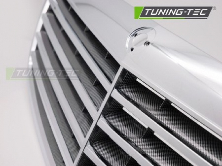 Sportgrill / Kühlergrill für Mercedes Benz S-Klasse W221 05-09 Carbonlook/chrom