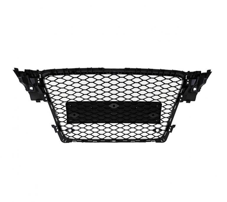 Upgrade Sportgrill / Kühlergrill für Audi A4 B8 (8K) 08-11 Hochglanz schwarz in Wabendesign