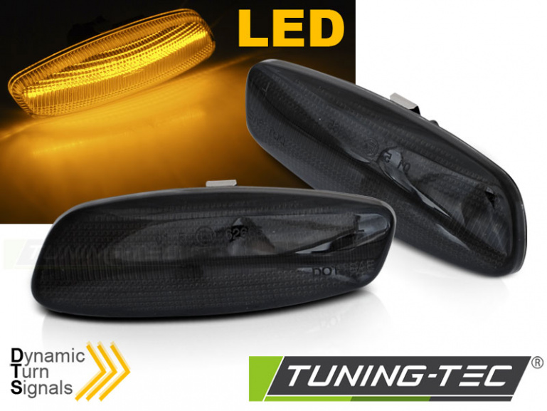 Upgrade LED Seitenspiegel Blinker für Peugeot 207 / 308 / 3008 / 5008 / Citroen C3 / C4 /C5 / DS3 / DS4 06-15 schwarz/rauch dynamisch