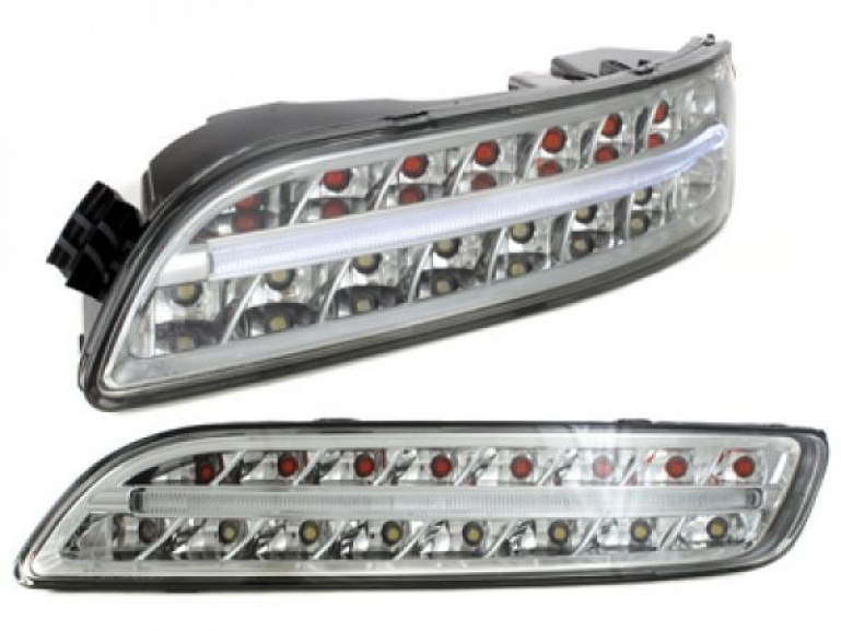 Upgrade Design LED Tagfahrlicht/Blinker-Kombination für Porsche 911/997 05-08 chrom/klar