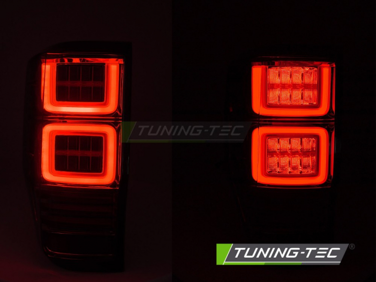 VOLL LED Upgrade Design Rückleuchten Set für Ford Ranger T6 / T7 12-18 schwarz/rauch mit dyn. Blinker