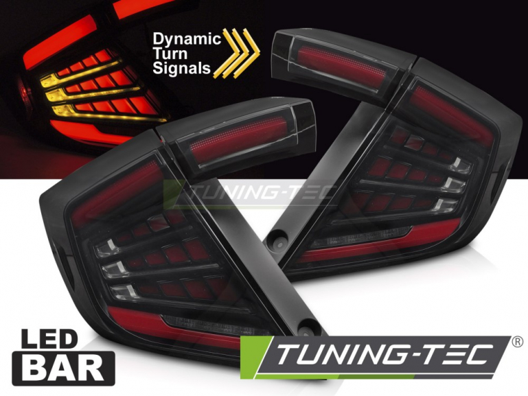 Design VOLL LED Rückleuchten Set für Honda Civic X 16-21 schwarz/rauch mit dyn. Blinker