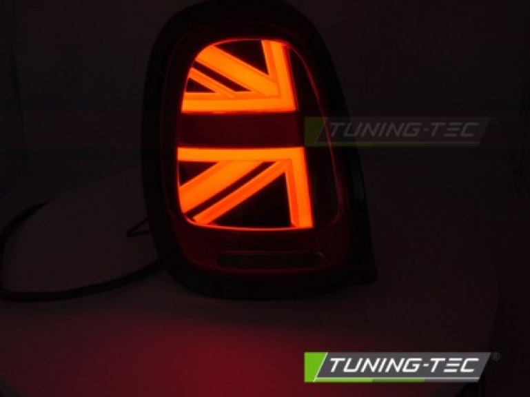 VOLL LED Lightbar Union Jack Design Rückleuchten Set für Mini Cooper F55/F56/F57 14-17 schwarz/rauch