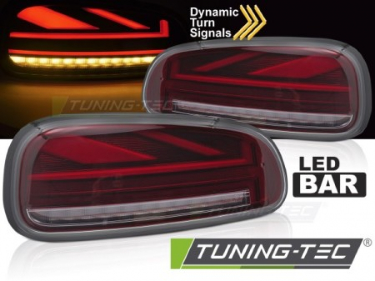 VOLL LED Lightbar Union Jack Design Rückleuchten Set für Mini Clubman F54 15-19 rot/klar mit dyn. Blinker