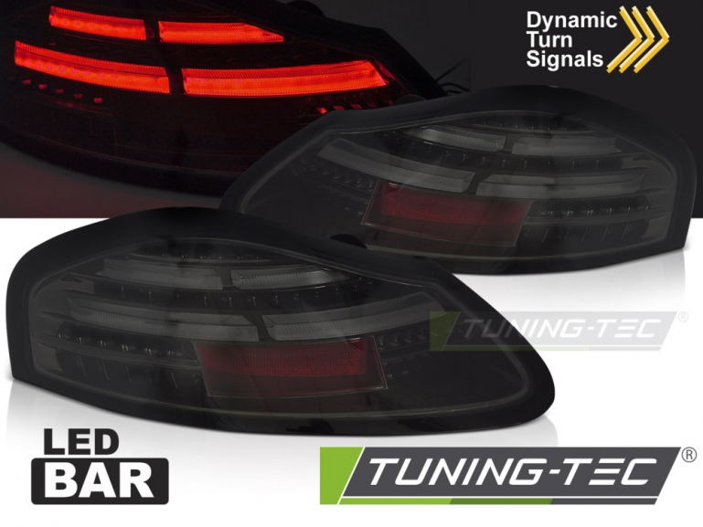 Voll LED Upgrade Design Rückleuchten Set passend für Porsche Boxster 986 96-04 schwarz/rauch