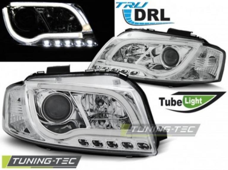 LED Tagfahrlicht Scheinwerfer für Audi A3 8P 04-08 chrom