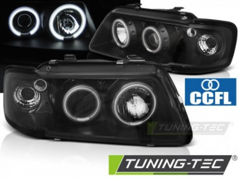 CCFL Angel Eyes Scheinwerfer für Audi A3 (8L) 96-00 schwarz