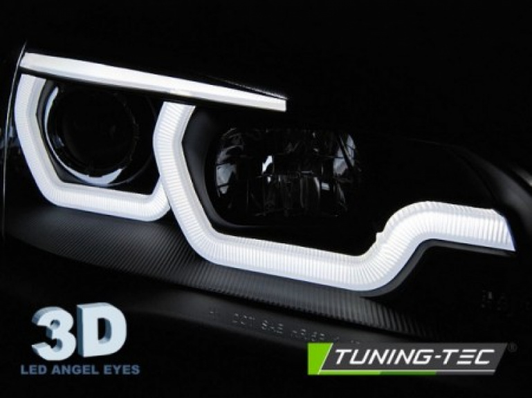 LED Tagfahrlicht Angel Eyes Scheinwerfer für BMW X5 E70 07-10/10-13 schwarz